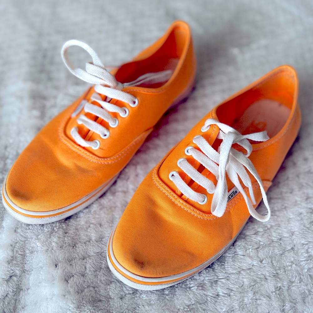 Neon Orange Vans Shoes Men’s 7/Women’s 8.5